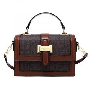 Luxury Lady Flap Messenger Bag Designer Brand Crossbody Bags Coffee/Black Women's Handbag Letter Printed Leather Shoulder Bags