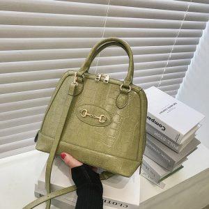 Pink INS Shell Bags Floral Lady Handbags White Designer Flower Printed Large-capacity Soft Leather Crossbody/Shoulder Bags Women